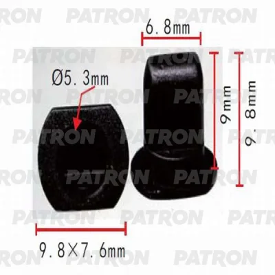Втулка пластиковая Audi, Seat, Skoda, Volkswagen применяемость: молдинги, номерной знак PATRON P37-0236