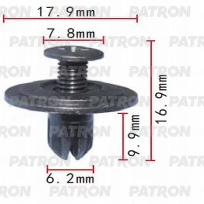 Клипса пластмассовая Honda распорная резьбовая PATRON P37-0316