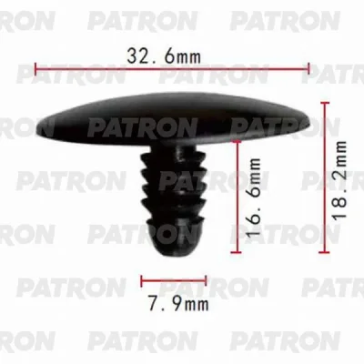 Клипса пластмассовая Chrysler применяемость: кузов, внутренняя отделка PATRON P37-0427