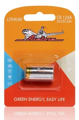 Батарейка CR123A 3V литиевая 1 шт. Airline CR123A-01