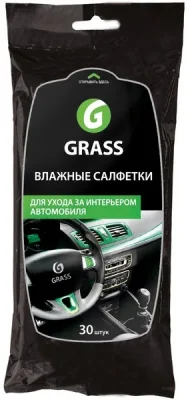 Набор влажных салфеток для ухода за интерьером автомобиля GRASS IT-0311