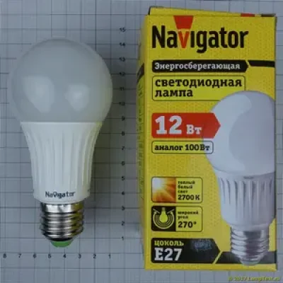 Лампа Navigator NLL-A60 12W 2700K E27 NAVIGATOR 4670004712962