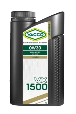 Масло моторное синтетическое 1 л - ACEA A5/B5 & AI/B1 , API SL VOLVO VCC 95200377 YACCO YACCO 0W30 VX 1500/1
