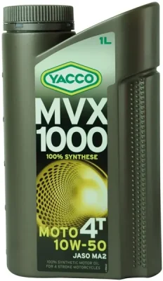 Масло моторное синтетическое 1 л - API SL JASO MA2 YACCO YACCO 10W50 MVX 1000 4T/1