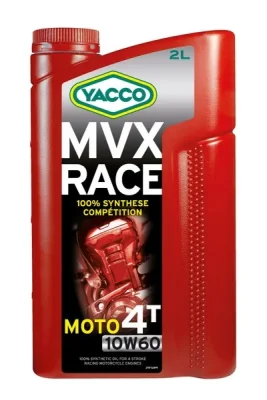 Масло моторное синтетическое 2 л - API SL , JASO MA2 YACCO YACCO 10W60 MVX RACE 4T/2