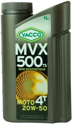 Масло моторное полусинтетическое 1 л - API SL JASO MA ,отвечает требованиям компании Harley-Davidson YACCO YACCO 20W50 MVX 500 TS 4T/1