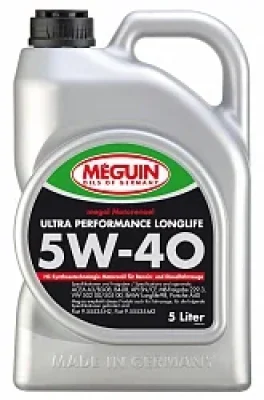 Моторное масло 5W40 синтетическое Megol Ultra Performance Longlife 5 л MEGUIN 6328