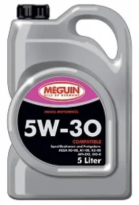 Моторное масло 5W30 синтетическое Megol Compatible 5 л MEGUIN 6562