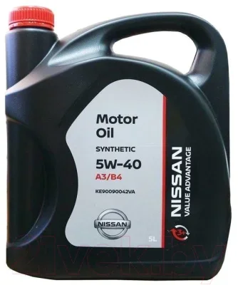 Масло моторное синтетическое 5л - 5W40 MOTOR OIL VALUE ADVANTAGE NISSAN KE90090042VA