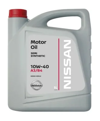 Масло моторное полусинтетическое 5л - 10W40 MOTOR OIL SS A3/B4 NISSAN KE90099942R