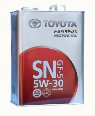 Моторное масло 5W30 синтетическое Motor Oil SN 4 л TOYOTA 08880-10705