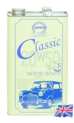 COMMA 20W50 CLASSIC MTR OIL (5L) масло моторное минеральное COMMA CLA20505L