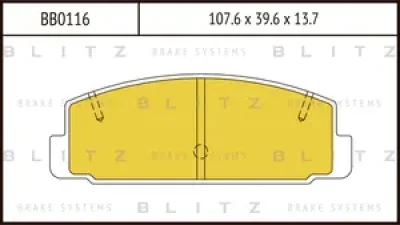 BB0116 BLITZ Колодки тормозные дисковые /комплект 4 шт/