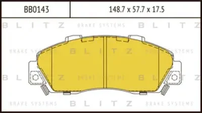 Колодки тормозные дисковые /комплект 4 шт/ BLITZ BB0143