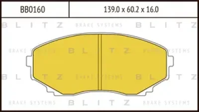 BB0160 BLITZ Колодки тормозные дисковые /комплект 4 шт/