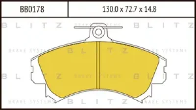 BB0178 BLITZ Колодки тормозные дисковые /комплект 4 шт/