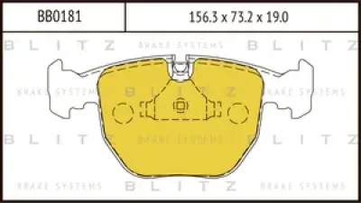 BB0181 BLITZ Колодки тормозные дисковые /комплект 4 шт/