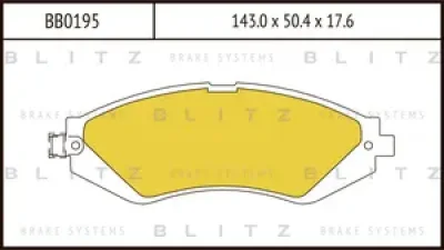 BB0195 BLITZ Колодки тормозные дисковые /комплект 4 шт/
