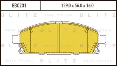 BB0201 BLITZ Колодки тормозные дисковые NISSAN Pathfinder 97->