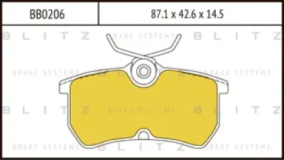 BB0206 BLITZ Колодки тормозные дисковые FORD Focus 98->