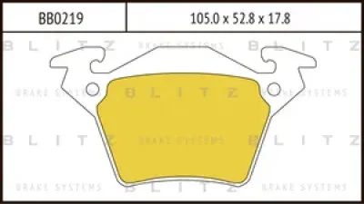 Колодки тормозные дисковые /комплект 4 шт/ BLITZ BB0219