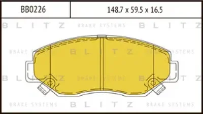 BB0226 BLITZ Колодки тормозные дисковые /комплект 4 шт/