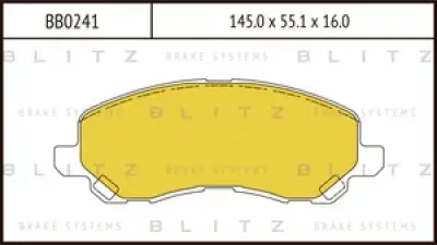 Колодки тормозные дисковые /комплект 4 шт/ BLITZ BB0241