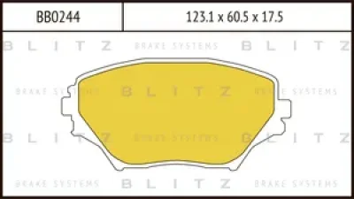 BB0244 BLITZ Колодки тормозные дисковые /комплект 4 шт/