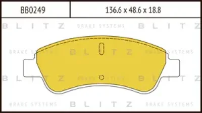 Колодки тормозные дисковые /комплект 4 шт/ BLITZ BB0249