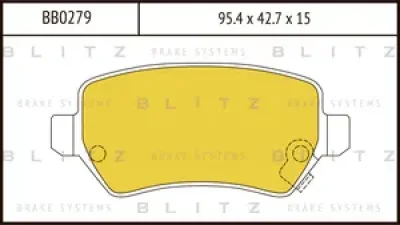 BB0279 BLITZ Колодки тормозные дисковые /комплект 4 шт/