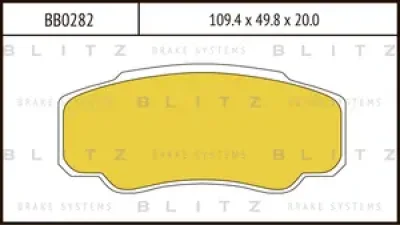 BB0282 BLITZ Колодки тормозные дисковые /комплект 4 шт/