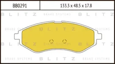 BB0291 BLITZ Колодки тормозные дисковые /комплект 4 шт/