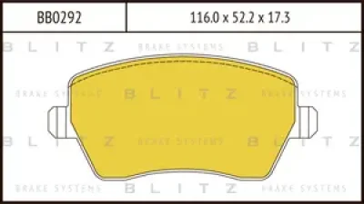 Колодки тормозные дисковые LADA Largus 12->/RENAULT Logan/Duster 07->/NISSAN Micra/Note 1/03-> BLITZ BB0292