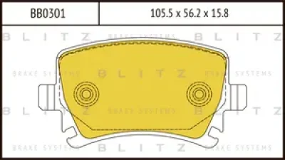 BB0301 BLITZ Колодки тормозные дисковые /комплект 4 шт/