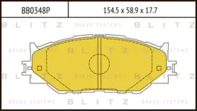 BB0348P BLITZ Колодки тормозные дисковые /комплект 4 шт/