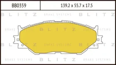 BB0359 BLITZ Колодки тормозные дисковые /комплект 4 шт/