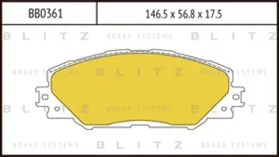 BB0361 BLITZ Колодки тормозные дисковые /комплект 4 шт/