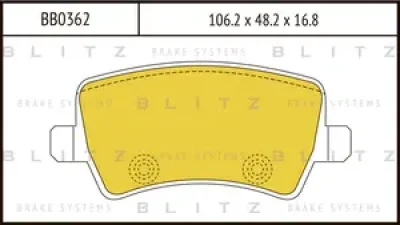 Колодки тормозные дисковые /комплект 4 шт/ BLITZ BB0362
