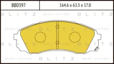 BB0397 BLITZ Колодки тормозные дисковые /комплект 4 шт/