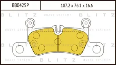 BB0425P BLITZ Колодки тормозные дисковые VW Touareg 10->PORSCHE Cayenne 10->