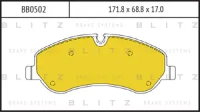 Колодки тормозные дисковые /комплект 4 шт/ BLITZ BB0502