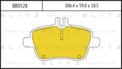 Колодки тормозные дисковые /комплект 4 шт/ BLITZ BB0528