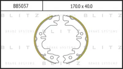 Колодки тормозные барабанные /комплект 4 шт/ BLITZ BB5037