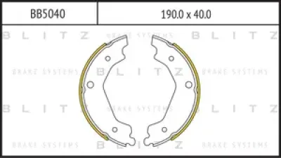 Колодки тормозные барабанные /комплект 4 шт/ BLITZ BB5040