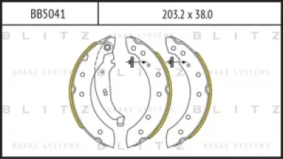 Колодки тормозные барабанные /комплект 4 шт/ BLITZ BB5041