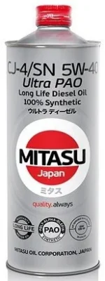 Моторное масло 5W40 синтетическое Ultra Pao LL Diesel CJ-4/SN 1 л MITASU MJ-211-1