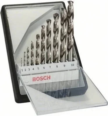 Набор сверл по металлу 1-10мм Robust Line HSS-G 10 шт BOSCH 2607010535