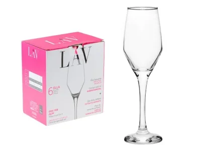 Набор бокалов для шампанского Ella 6 штук 230 мл LAV LV-ELL532F
