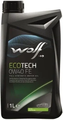 Моторное масло 0W40 синтетическое EcoTech FE 1 л WOLF 16106/1