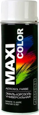 Эмаль аэрозольная универсальная сигнально-белый 9003 400 мл Maxi Color 9003MX